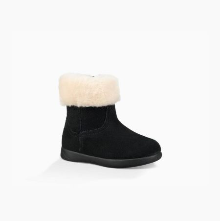 UGG Jorie II Black Boots for Kids (HTUF05837)